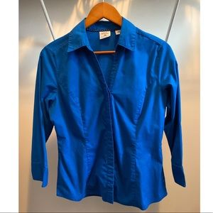 Colbalt Blue Button Down Dress Shirt.